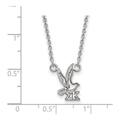 Sigma Kappa Sterling Silver Sorority Symbol Extra Small Pendant Necklace – view 2