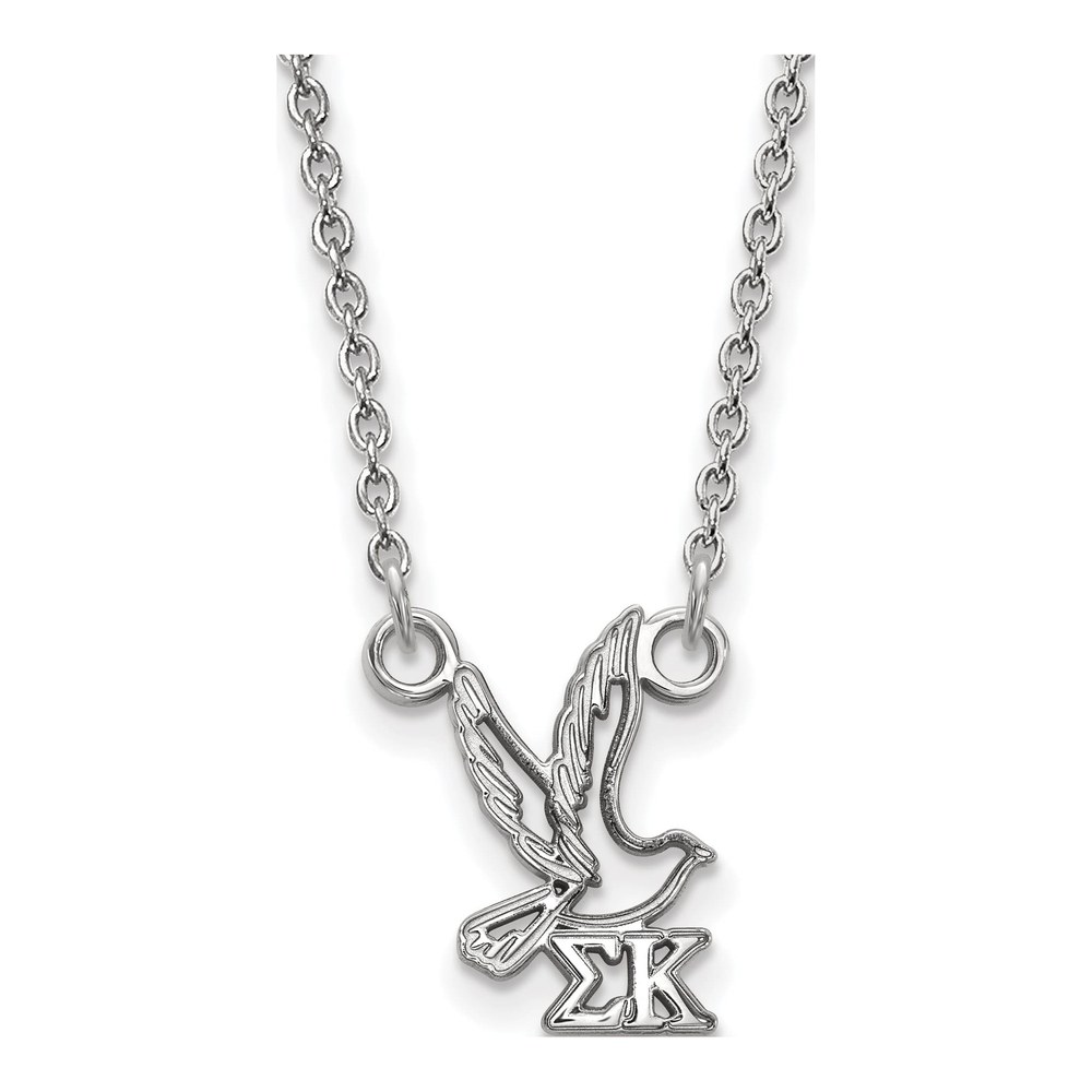 Sigma Kappa Sterling Silver Sorority Symbol Extra Small Pendant Necklace