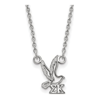 Sigma Kappa Sterling Silver Sorority Symbol Extra Small Pendant Necklace