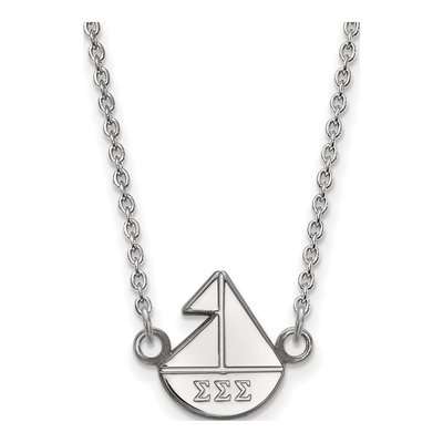 Sigma Sigma Sigma Sterling Silver Sorority Symbol Extra Small Necklace
