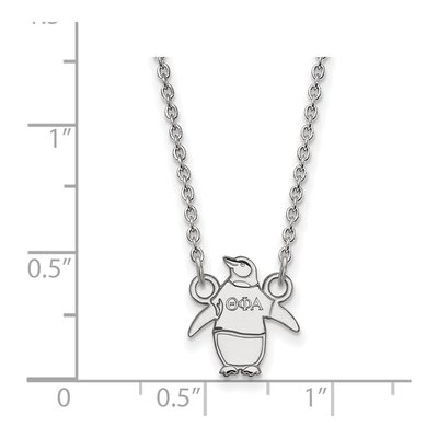 Theta Phi Alpha Sterling Silver Sorority Symbol Extra Small Pendant Necklace – view 2