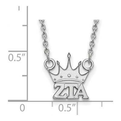 Zeta Tau Alpha Sterling Silver Sorority Symbol Extra Small Pendant Necklace – view 2