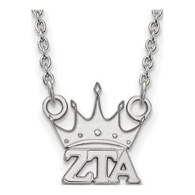 Zeta Tau Alpha Sterling Silver Sorority Symbol Extra Small Pendant Necklace