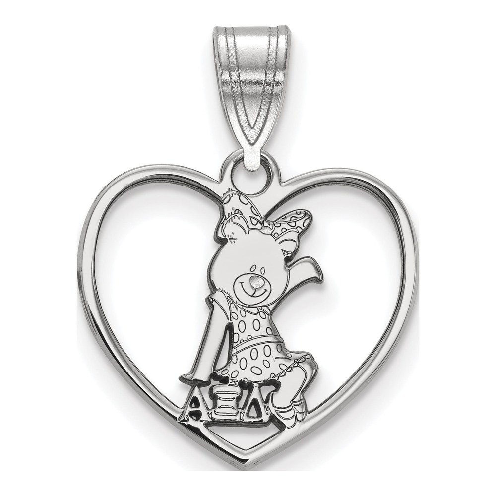Alpha Xi Delta Heart Pendant