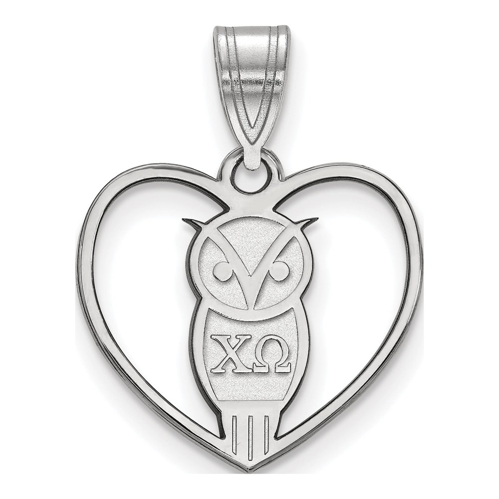 Chi Omega Heart Pendant