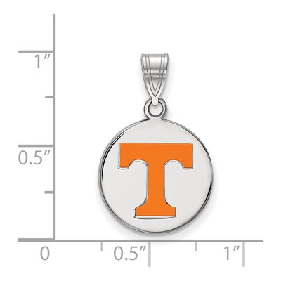 University of Tennessee Sterling Silver Medium Letter T Pendant – view 2