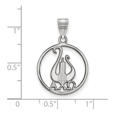 Alpha Chi Omega Sterling Silver Large Symbol Pendant – view 2