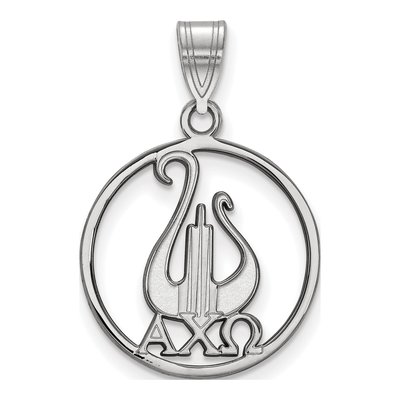 Alpha Chi Omega Sterling Silver Large Symbol Pendant