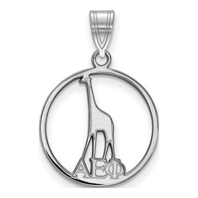 Alpha Epsilon Phi Sterling Silver Small Sorority Pendant