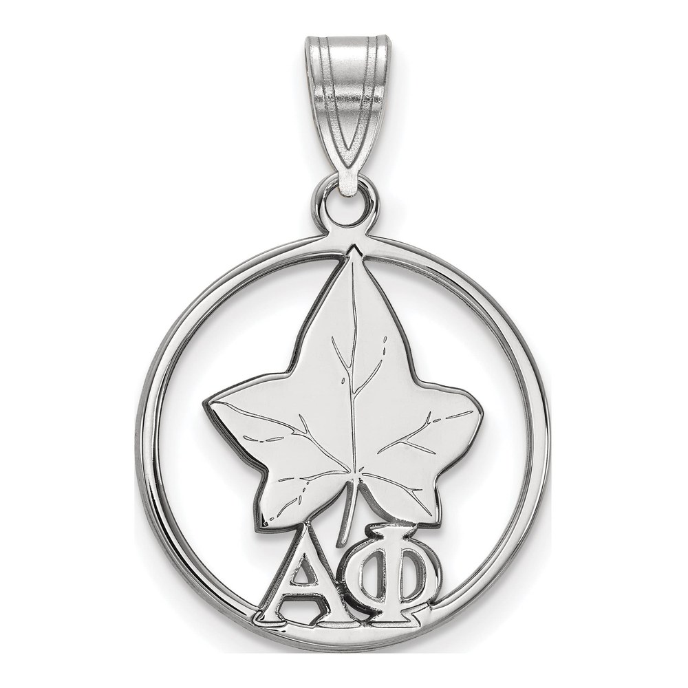 Alpha Phi Sterling Silver Circle Pendant