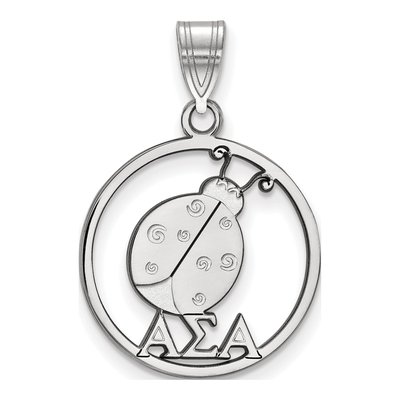 Alpha Sigma Alpha Sterling Silver Medium Symbol Pendant