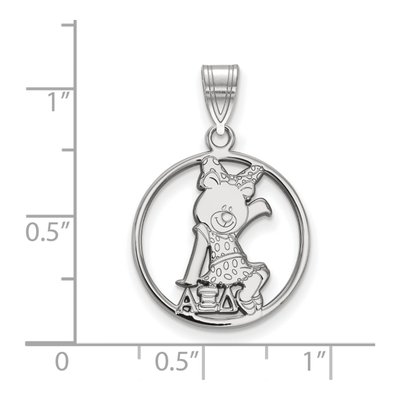 Alpha Xi Delta Sterling Silver Medium Symbol Pendant – view 2