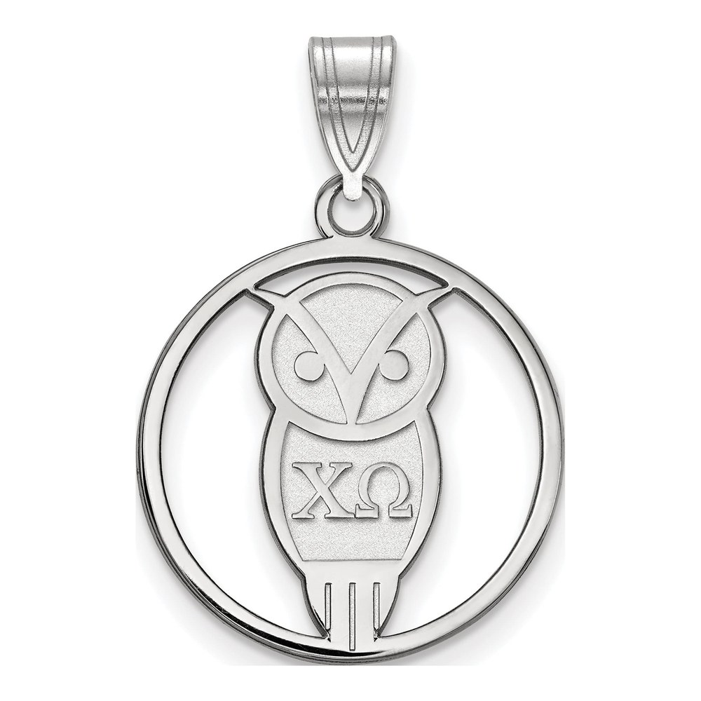 Chi Omega Sterling Silver Sorority Pendant