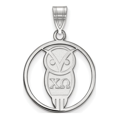 Chi Omega Sterling Silver Medium Sorority Pendant