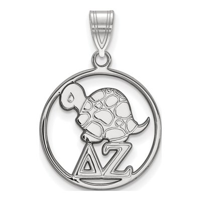 Delta Zeta Sterling Silver Medium Sorority Pendant