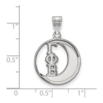 Gamma Phi Beta Sterling Silver Medium Sorority Circle Pendant – view 2