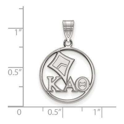 Kappa Alpha Theta Sterling Silver Medium Sorority Symbol Pendant – view 2