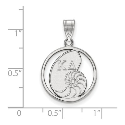 Kappa Delta Sterling Silver Medium Sorority Symbol Pendant – view 2