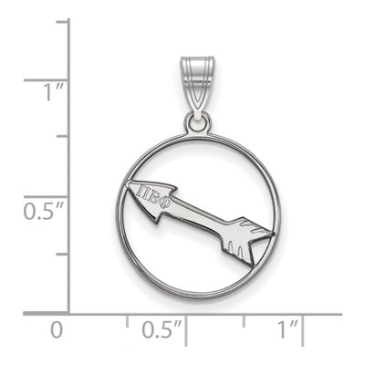 Pi Beta Phi Sterling Silver Medium Sorority Symbol Pendant – view 2