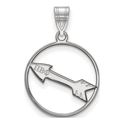 Pi Beta Phi Sterling Silver Medium Sorority Symbol Pendant