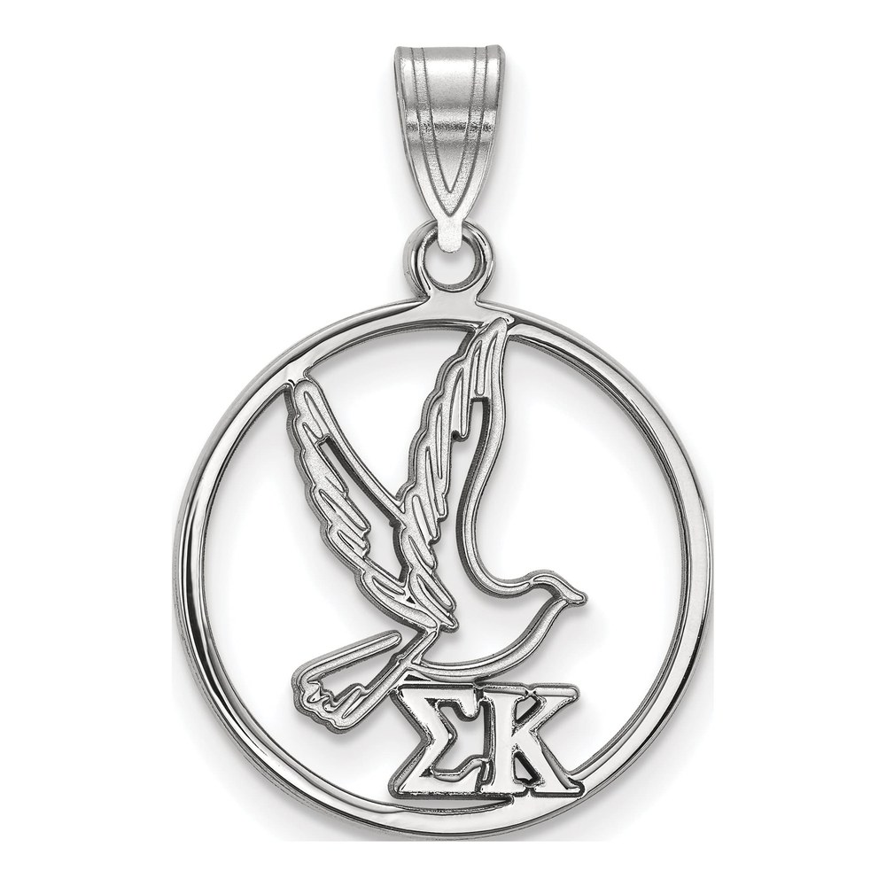 Sigma Kappa Sterling Silver Circle Pendant