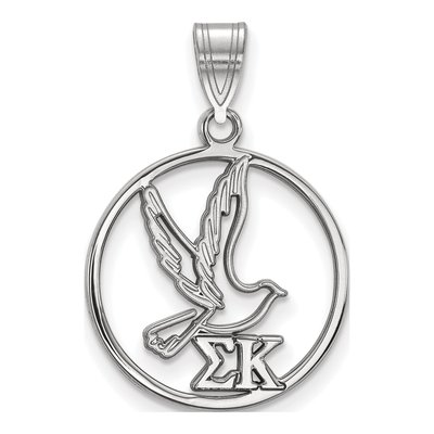 Sigma Kappa Sterling Silver Medium Circle Pendant