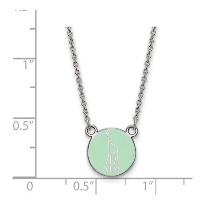 Alpha Epsilon Phi Sterling Silver Extra Small Sorority Pendant Necklace – view 2