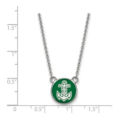 Alpha Sigma Tau Sterling Silver Small Enamel Necklace – view 2