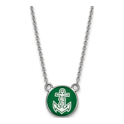 Alpha Sigma Tau Sterling Silver Small Enamel Necklace