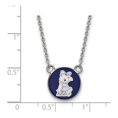 Alpha Xi Delta Sterling Silver Small Enamel Necklace – view 2