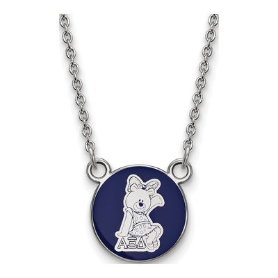 Alpha Xi Delta Sterling Silver Small Enamel Necklace
