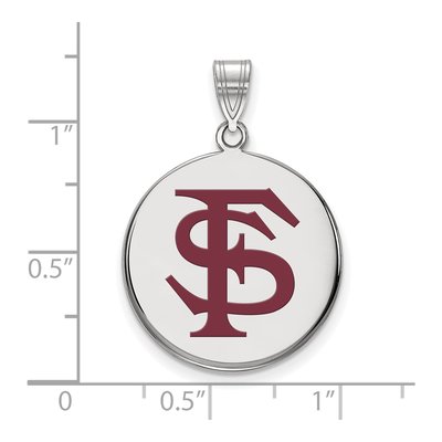 Florida State University Sterling Silver Large Seminoles Pendant – view 2