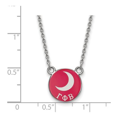 Gamma Phi Beta Sterling Silver Small Enamel Necklace – view 2