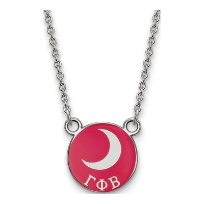 Gamma Phi Beta Sterling Silver Small Enamel Necklace