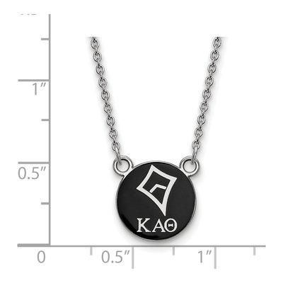Kappa Alpha Theta Sterling Silver Sorority Symbol Small Color Enamel Necklace – view 2