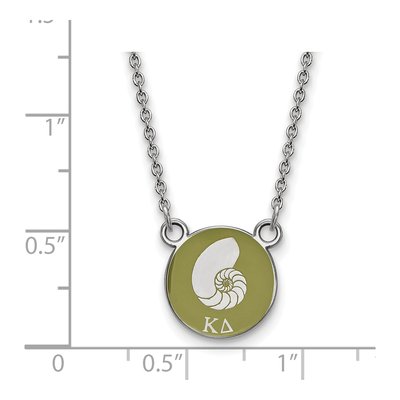 Kappa Delta Sterling Silver Small Enamel Necklace – view 2