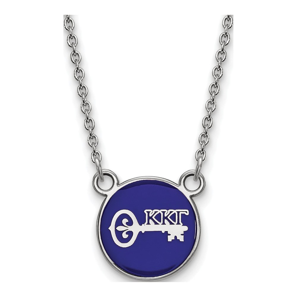 Kappa Kappa Gamma Sterling Silver Enamel Necklace