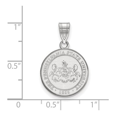 Pennsylvania State University Sterling Silver Medium Penn Crest Pendant – view 2