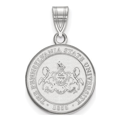 Pennsylvania State University Sterling Silver Medium Penn Crest Pendant