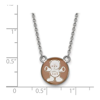 Sigma Delta Tau Sterling Silver Sorority Symbol Small Color Enamel Necklace – view 2