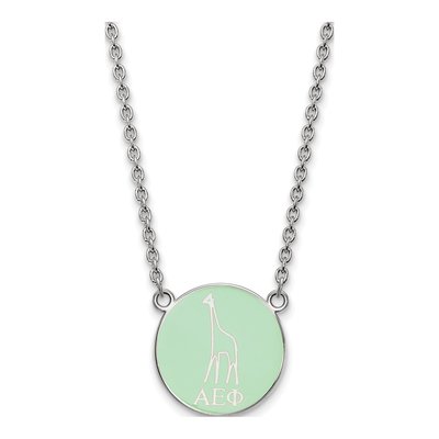 Alpha Epsilon Phi Sterling Silver Medium Aephi Sorority Necklace