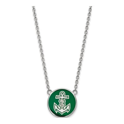 Alpha Sigma Tau Sterling Silver Large Enamel Necklace