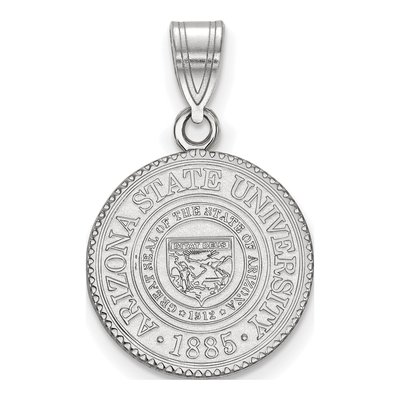 Arizona State University Sterling Silver Medium Crest Pendant