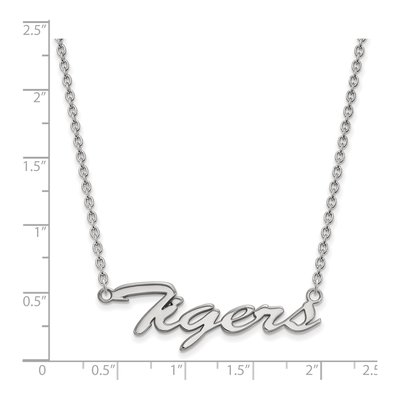 Clemson University Sterling Silver Extra Small Tigers Script Necklace – view 2