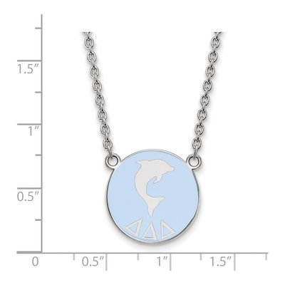 Delta Delta Delta Sterling Silver Large Tri Sorority Necklace – view 2