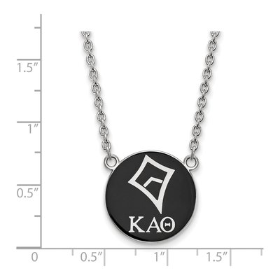Kappa Alpha Theta Sterling Silver Large Sorority Necklace – view 2