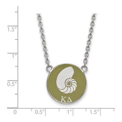 Kappa Delta Sterling Silver Large Sorority Necklace – view 2