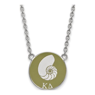Kappa Delta Sterling Silver Large Sorority Necklace