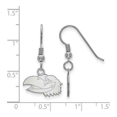 University of Kansas Sterling Silver Jayhawk Wire Earrings – view 2
