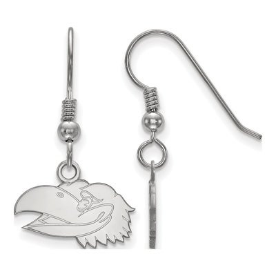 University of Kansas Sterling Silver Jayhawk Wire Earrings